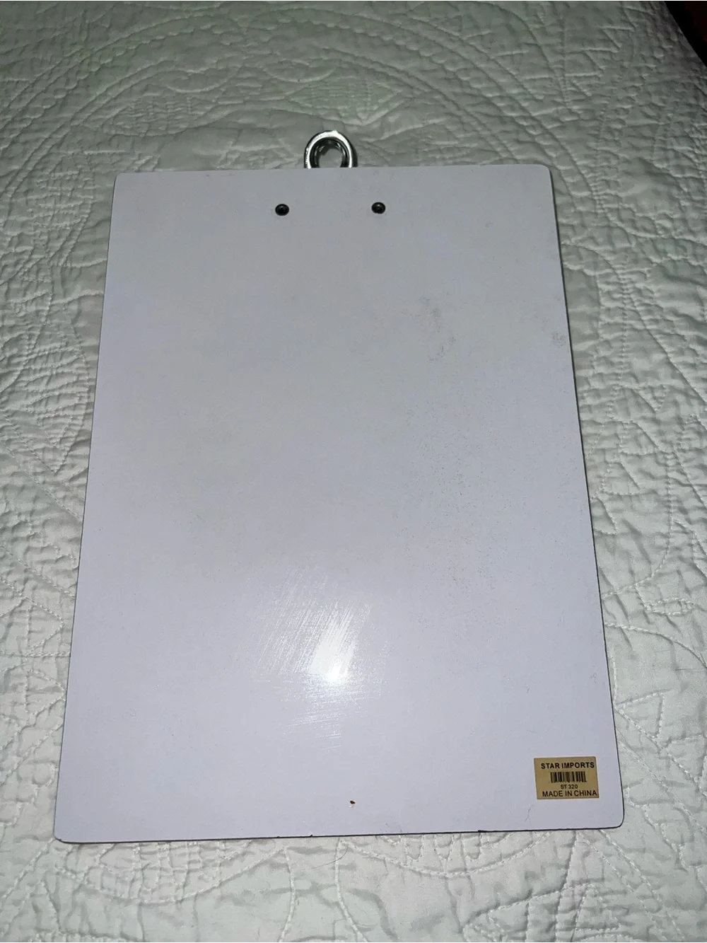 Wood-Grain Clipboard with Metal Clip - Brown